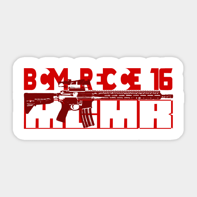 AR15 BCM Recce 16 Sticker by Aim For The Face